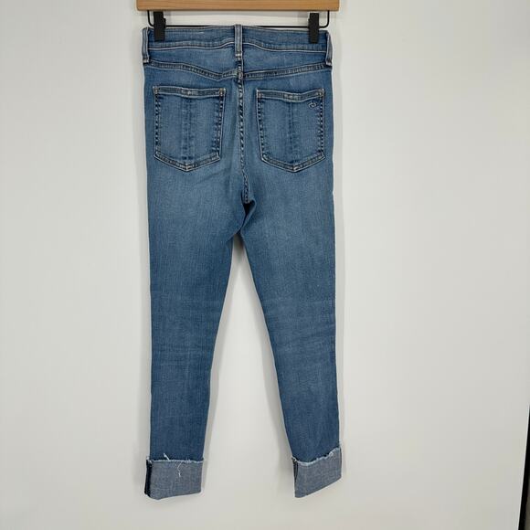 Rag & Bone High Rise Ankle Skinny Jean Levee Raw Hem Pockets Womens 26 - Picture 7 of 9